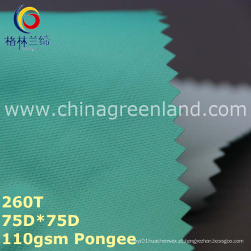 Tecido de revestimento 100% poliéster Pongee para vestuário têxtil (GLLML250)